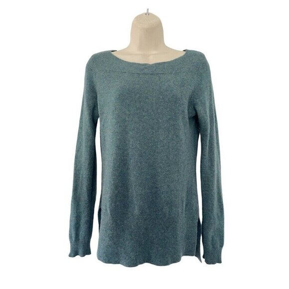 Nanette Lepore Women's Sz Small Green 2-Ply 100% Cashmere Pullover Sweater - Picture 1 of 9